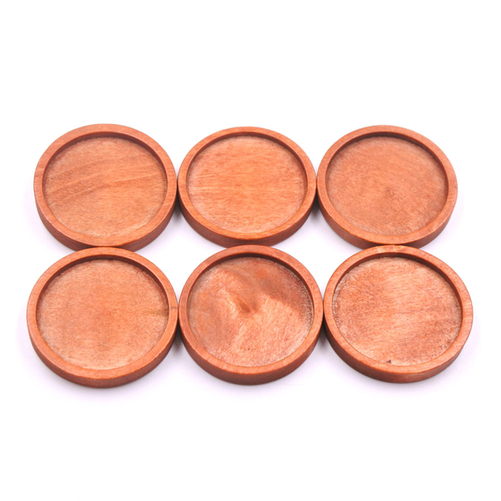 20Pcs Round Wood Jewelry Trays - Resin Crafts Diy ulasan dan harga