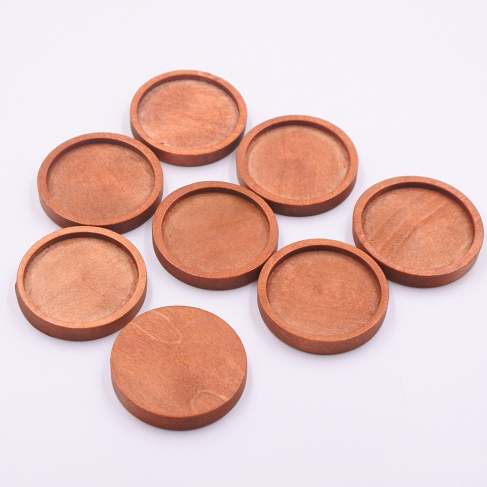 20Pcs Round Wood Jewelry Trays - Resin Crafts Diy ulasan dan harga