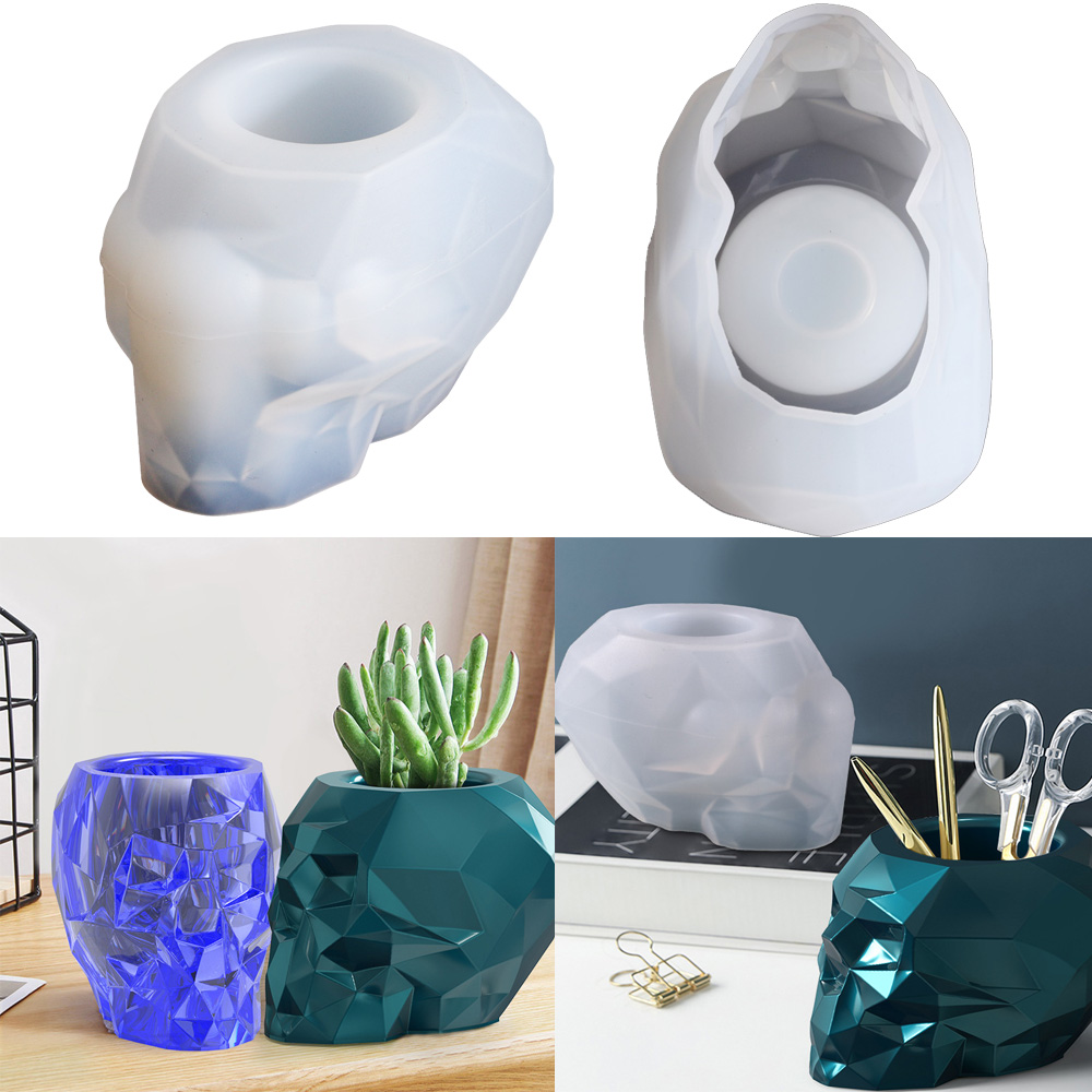 Skull Shape Mold Pen Holder Si - Resin Craft Ideas ulasan dan harga
