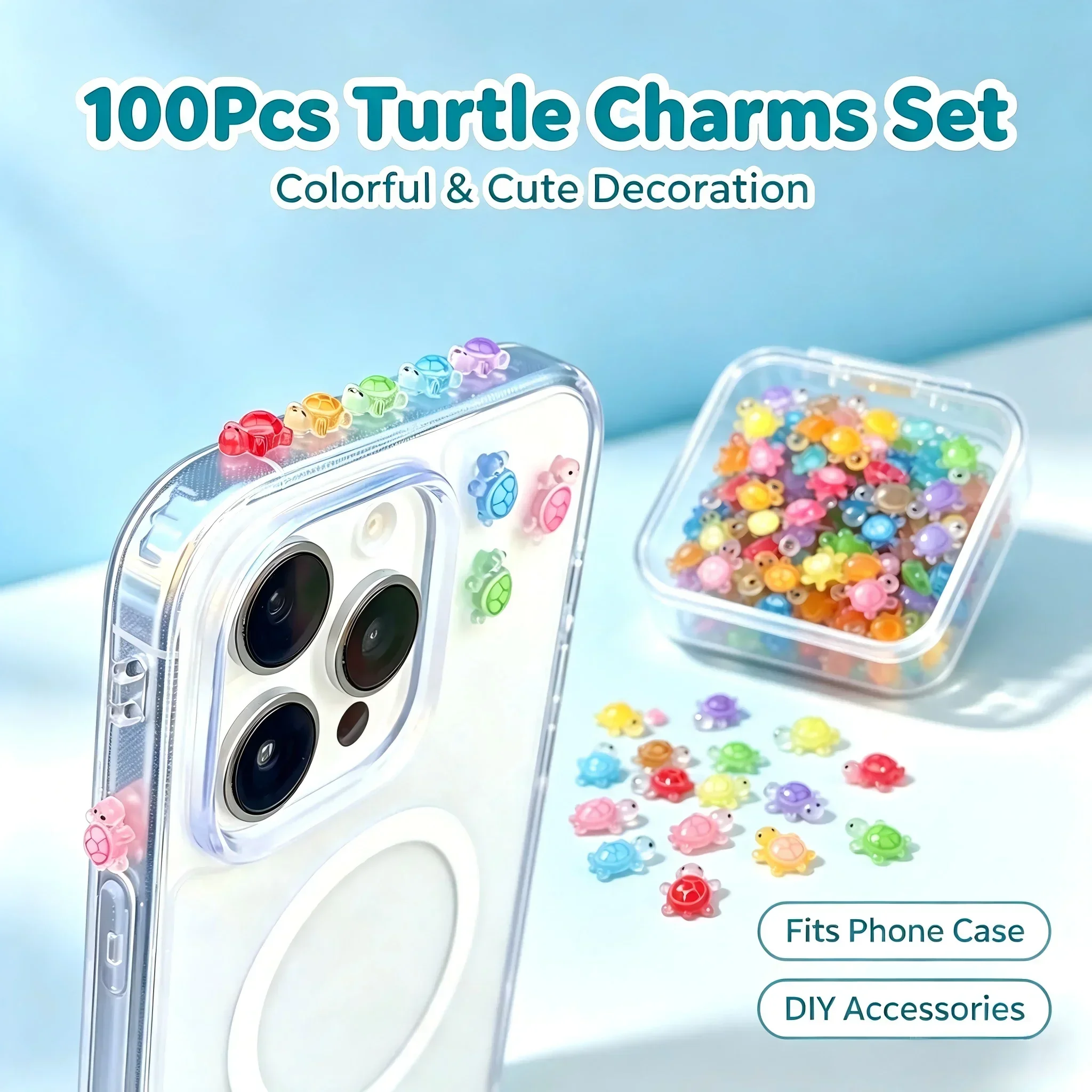 100Pcs/ Lucky Turtle Resin Cha - Resin Crafts Diy ulasan dan harga